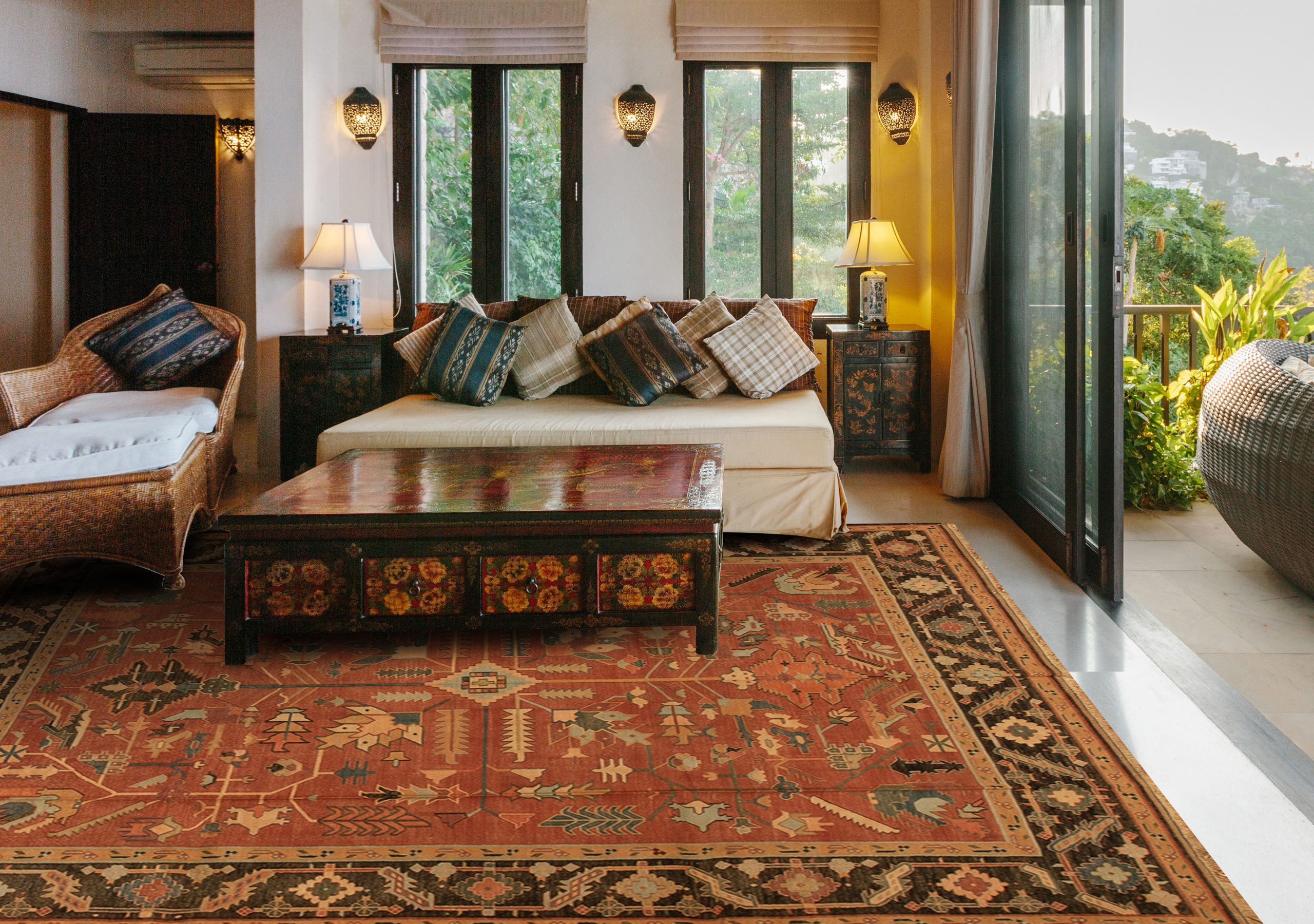 Natural Yarn Hand Knotted Wool Rugs